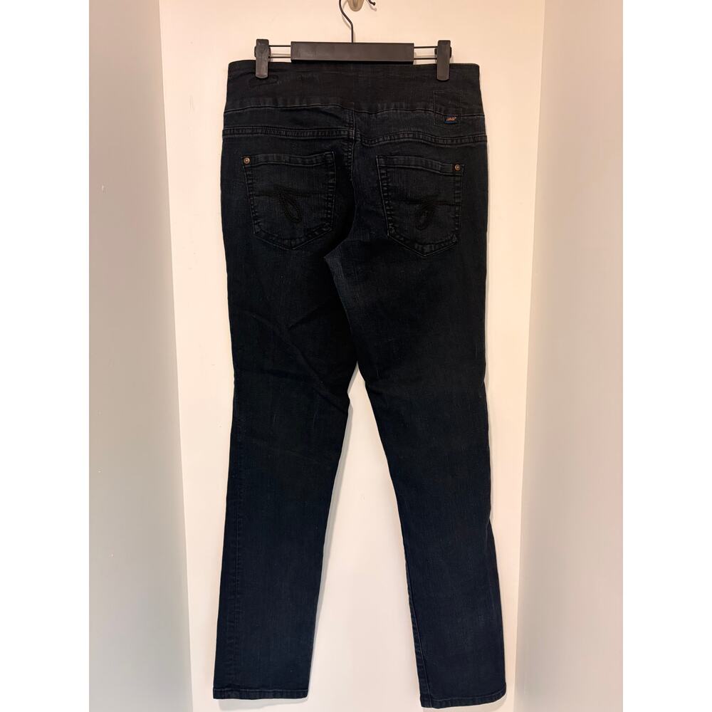 Jag Jeans Black Dark Wash Straight Leg Stretch Jeans Size 6 - Picture 5 of 6